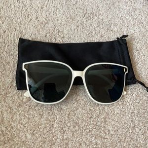 LE CHATEAU | white oversized sunglasses